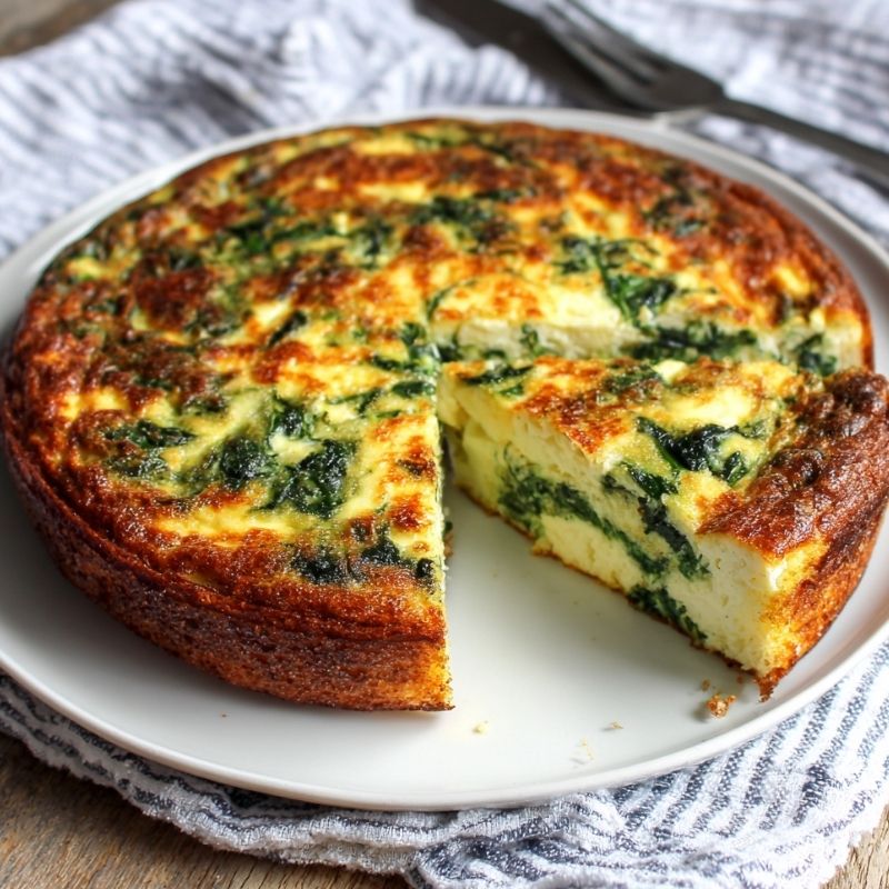 Wholesome Cottage Cheese And Spinach Crustless Quiche