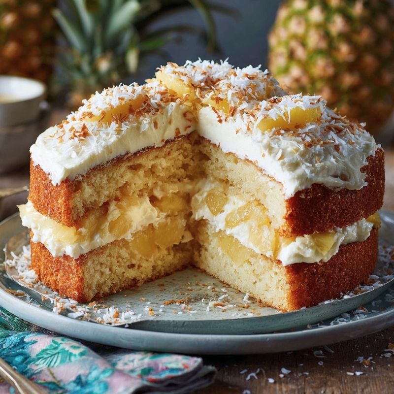 Heavenly Pineapple And Coconut Dream Cake