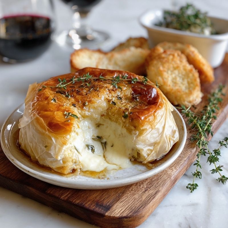 Decadent Baked Brie In Phyllo Dough