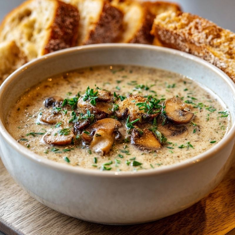 Velvety Creamy Mushroom Soup