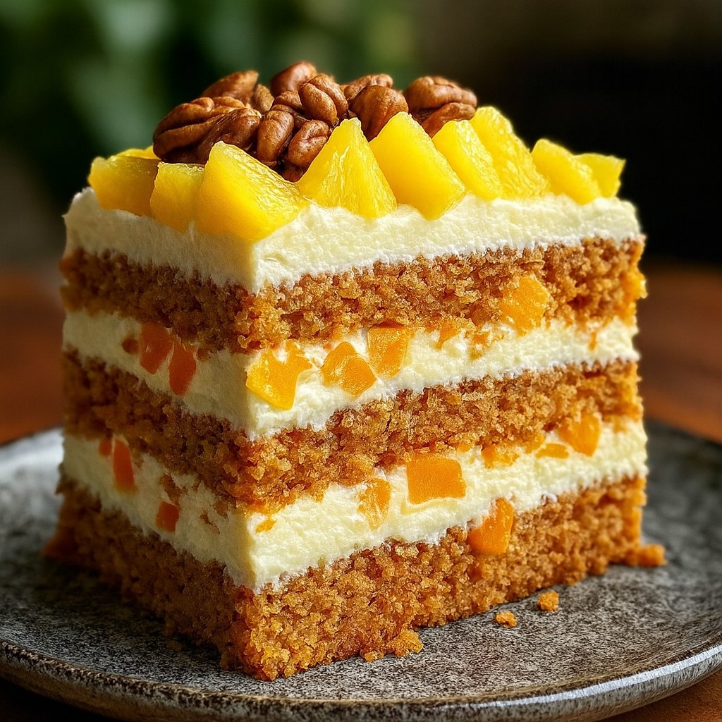 Velvety Pineapple Carrot Cream Cake