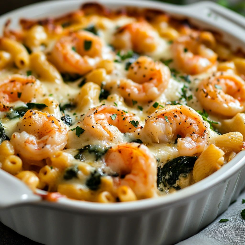 Zesty Shrimp Scampi Pasta Bake