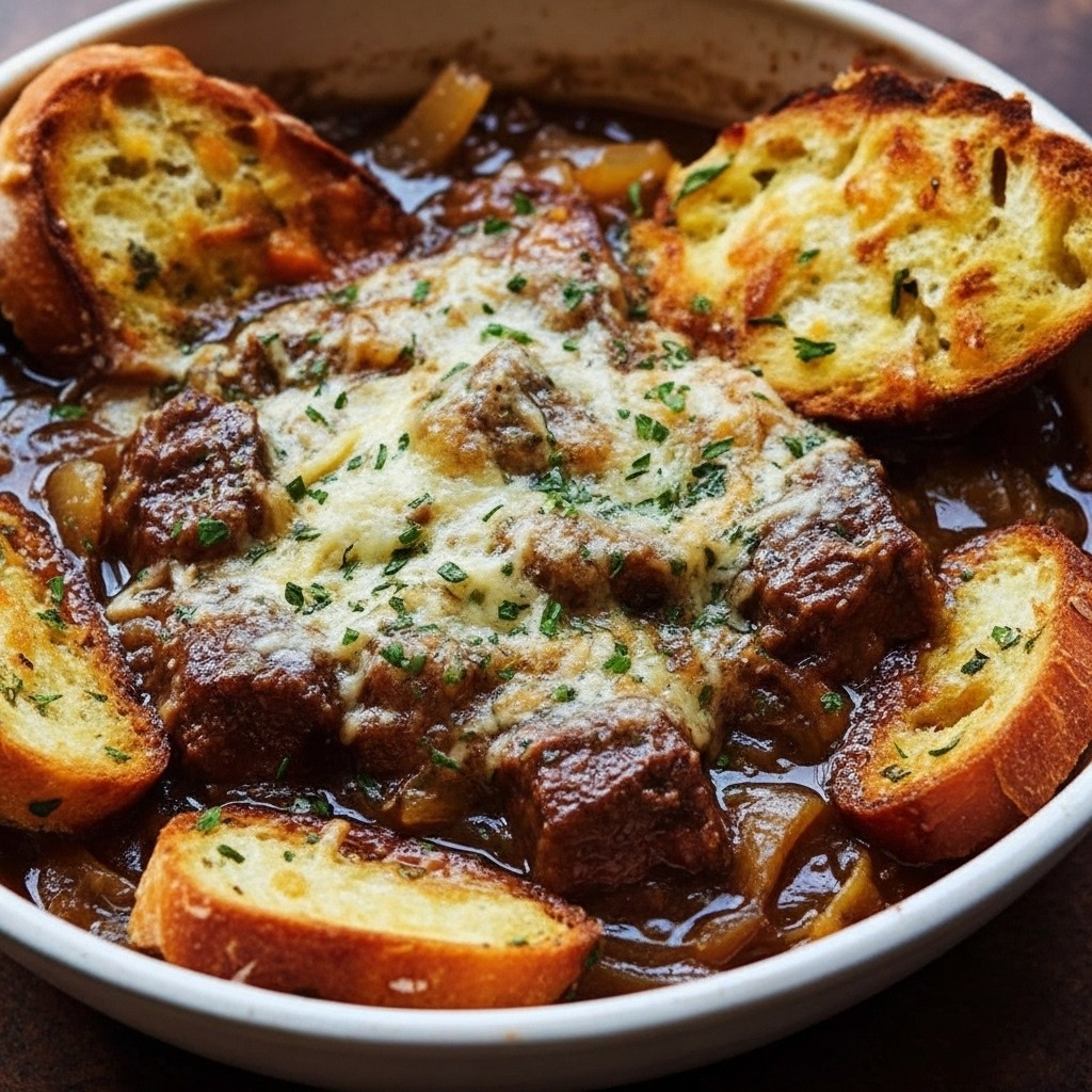 Cozy French Onion Beef Stew