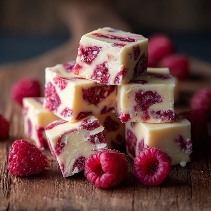 Dreamy White Chocolate Raspberry Fudge