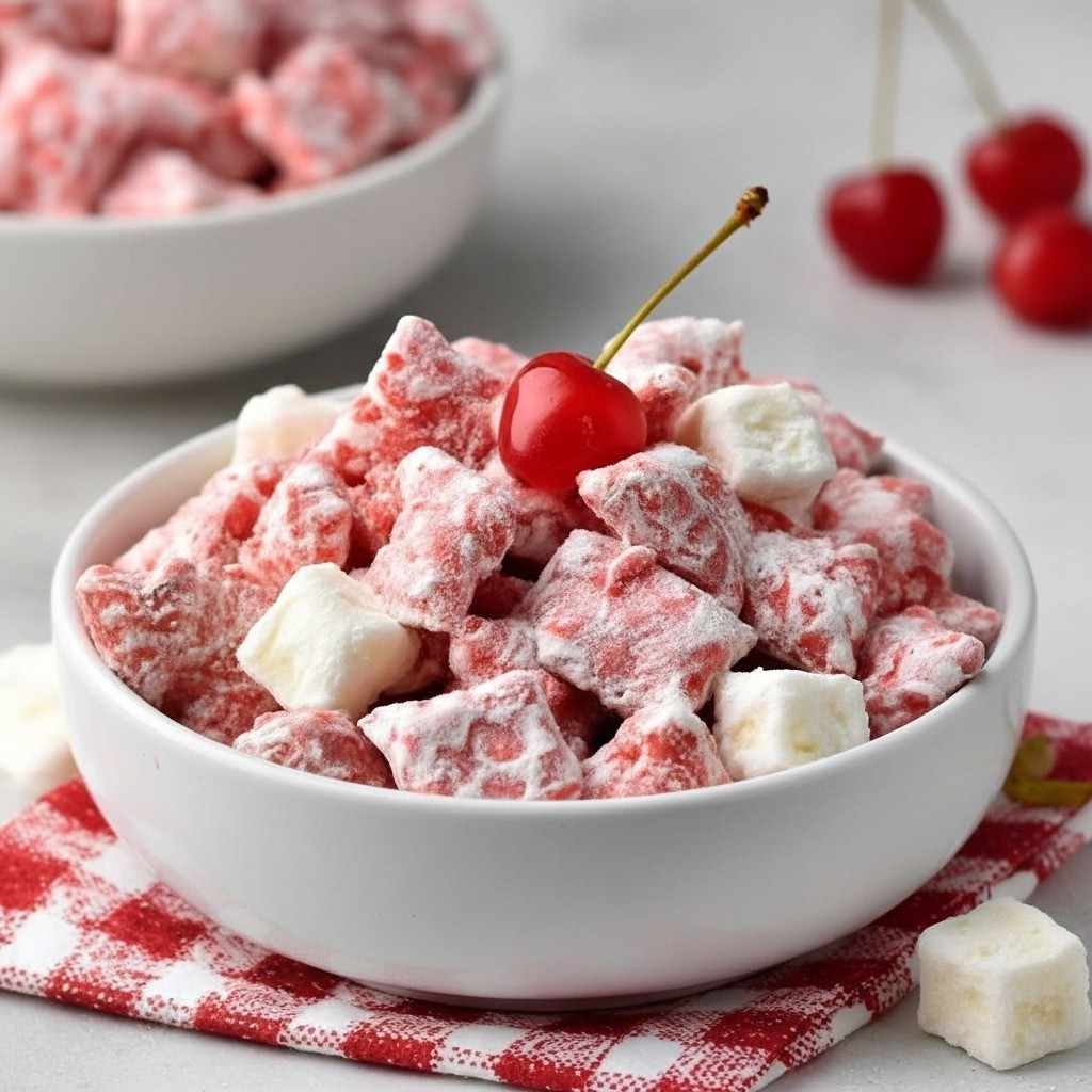 Cherry Cheesecake Puppy Chow