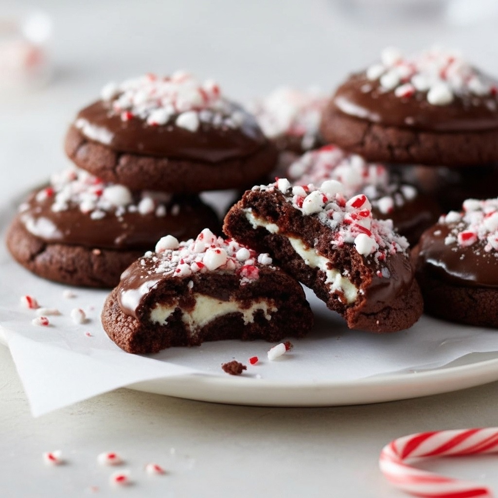 Festive Hot Cocoa Peppermint Cookies
