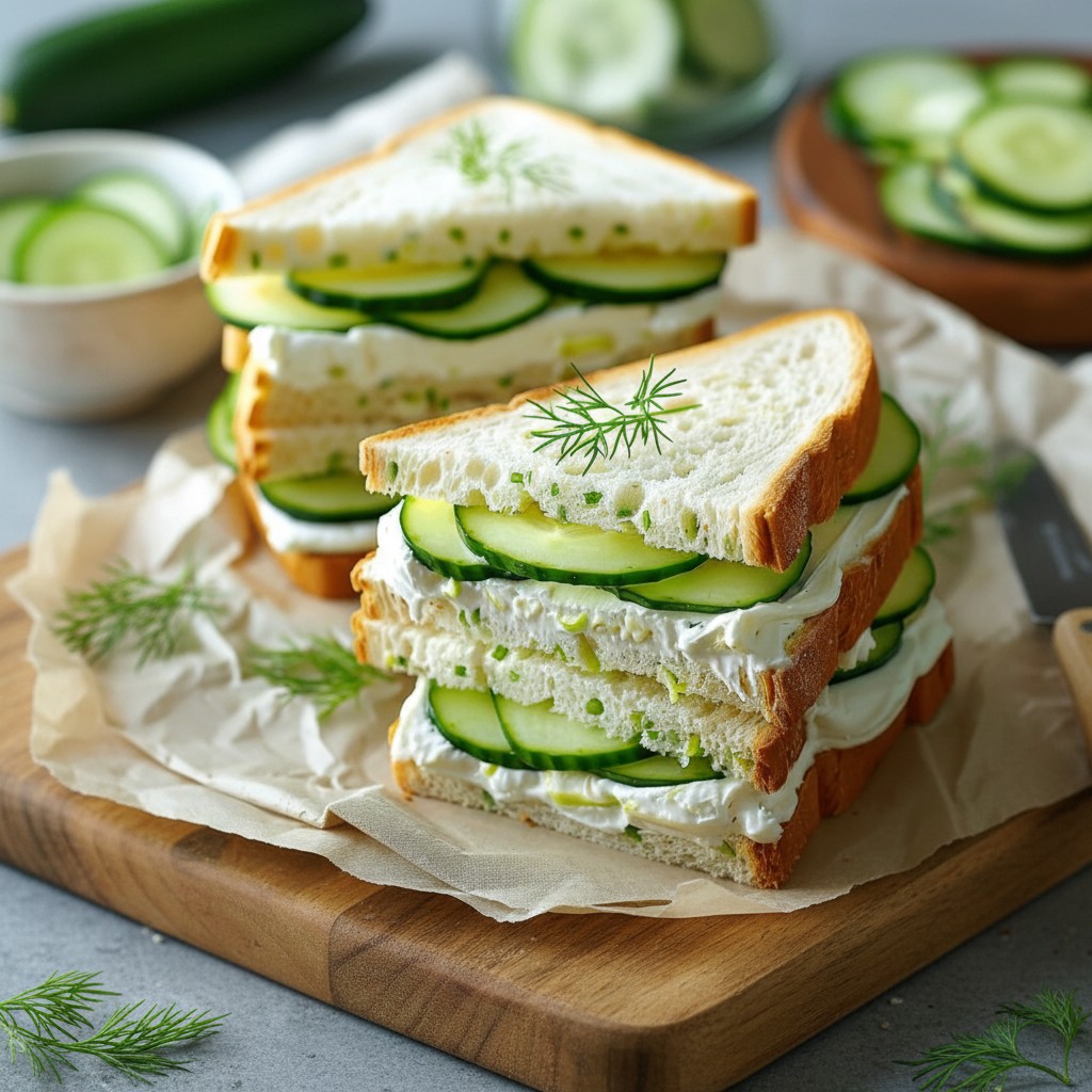 Authentic Cucumber Salad Sandwiches