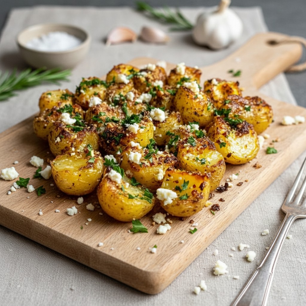 Crispy Potatoes With Feta