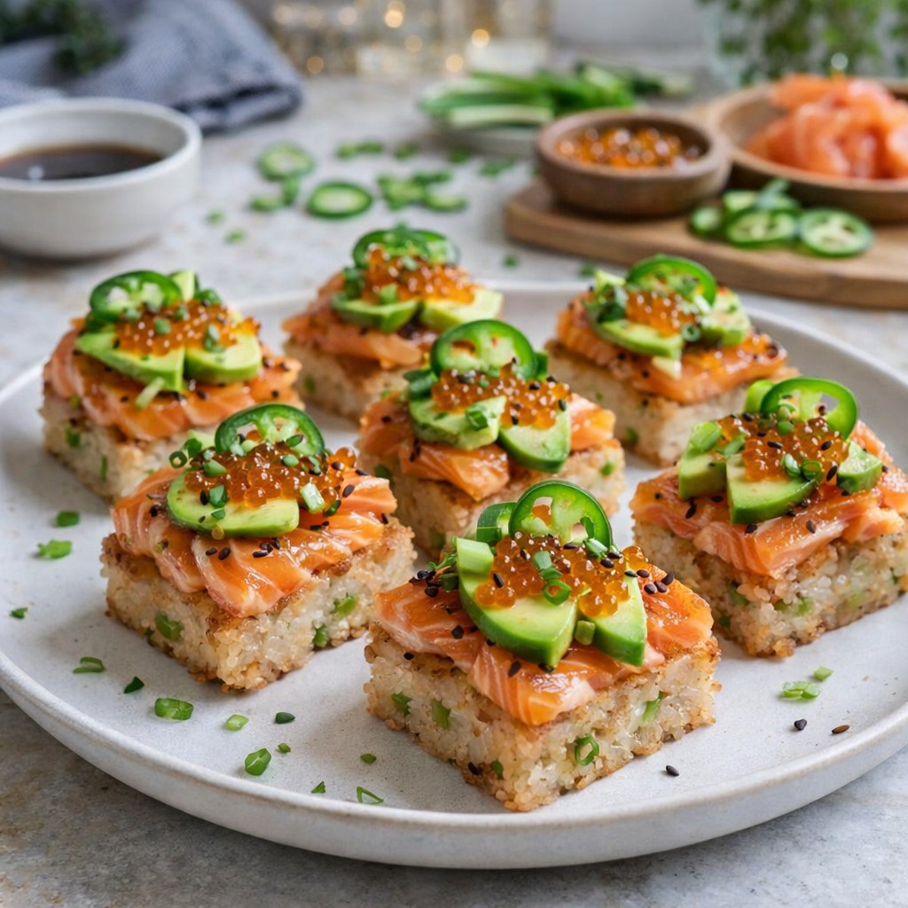 Crispy Salmon Rice Bites With A Crunch And Flavor