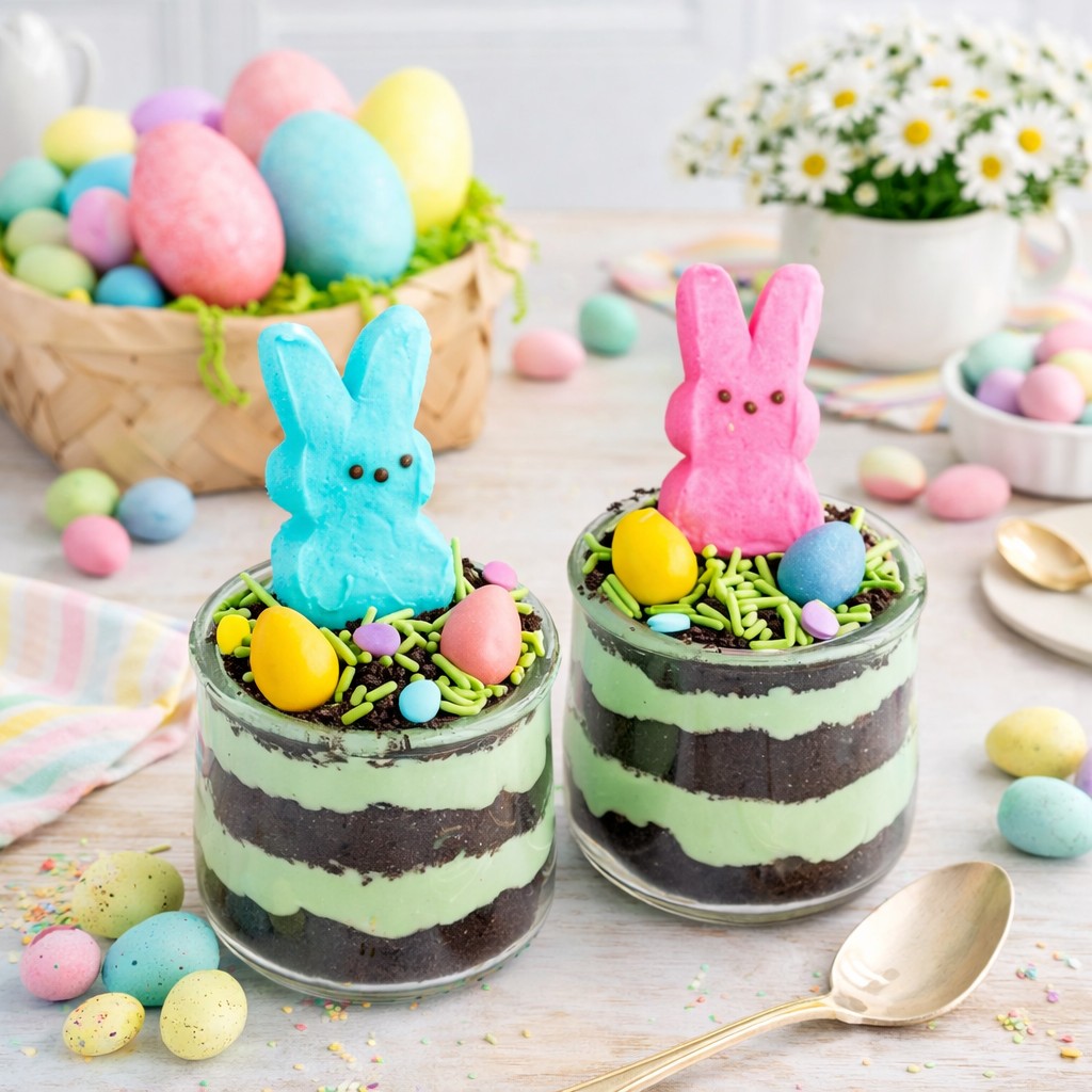 Easy Easter Dirt Cups