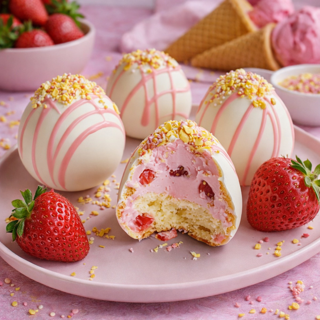 Strawberry Cheesecake Easter Egg Bites